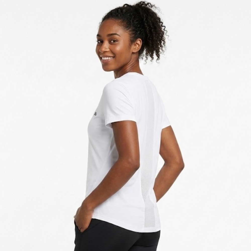 NWT Adidas Women’s Mesh-Back Performance Tee – White